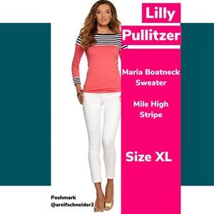 Lilly Pulitzer Maria Boatneck Sweater in High Stripe